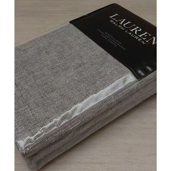 Ralph Lauren AUSTIN TEXTURE 100% Cotton GREY European Euro Pillow Sham $135 - Picture 6 of 12